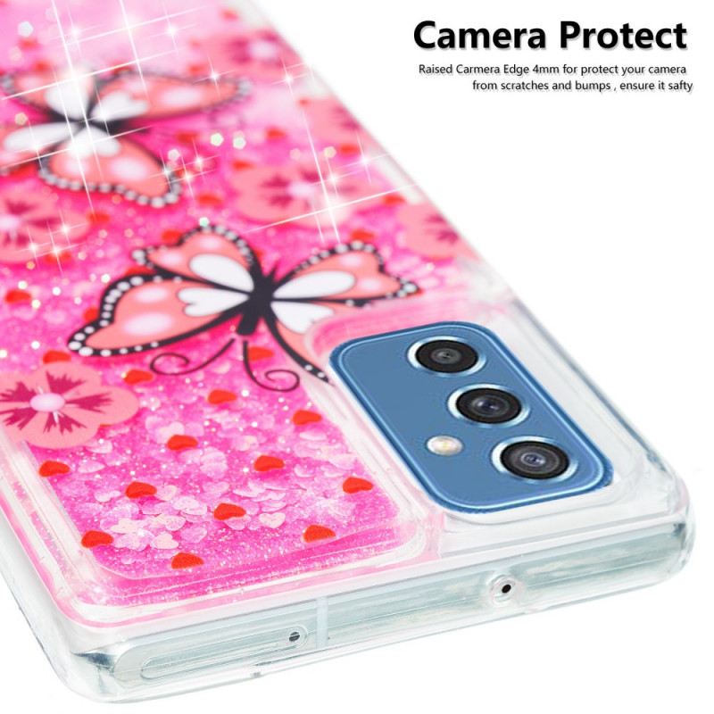 Maskica Samsung Galaxy M52 5G Ružičasti Leptiri