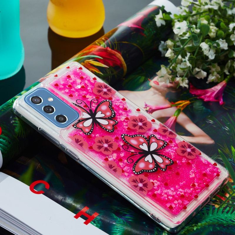 Maskica Samsung Galaxy M52 5G Ružičasti Leptiri