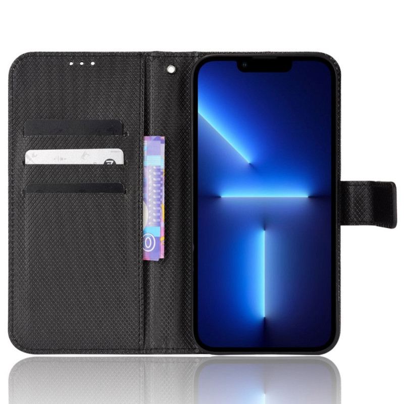 Flip Futrola iPhone 14 Elegantna Umjetna Koža S Remenom