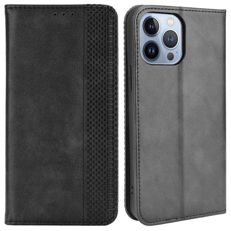 Flip Futrola iPhone 14 Kožna Futrola Stilizirani Kožni Stil