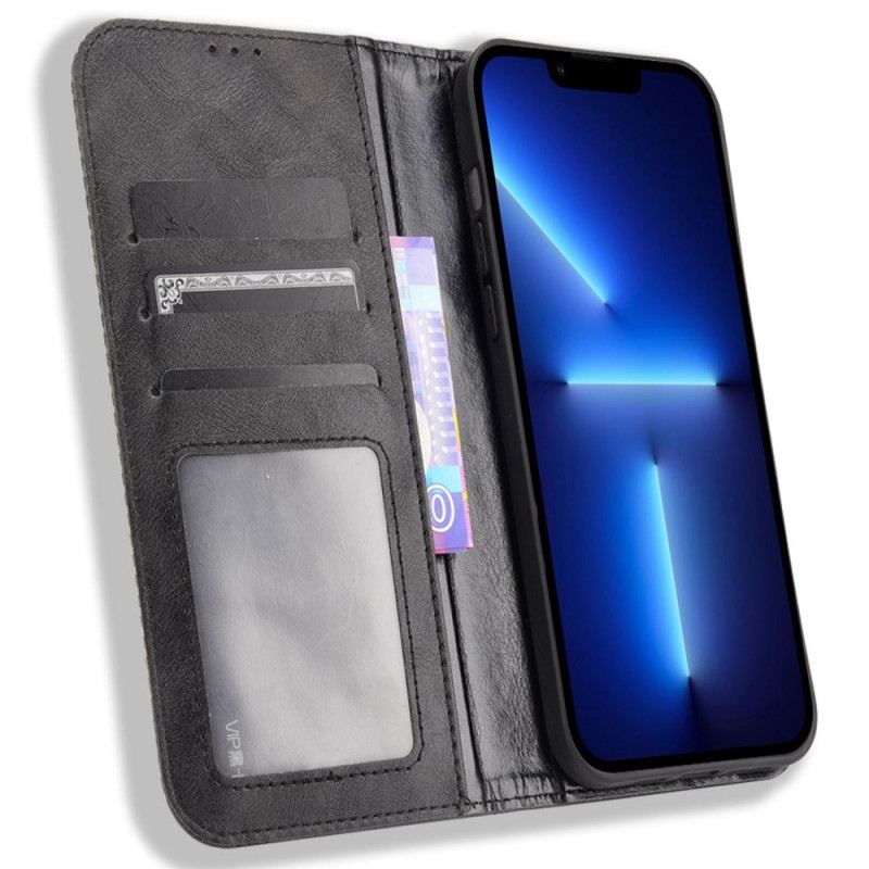 Flip Futrola iPhone 14 Kožna Futrola Stilizirani Kožni Stil