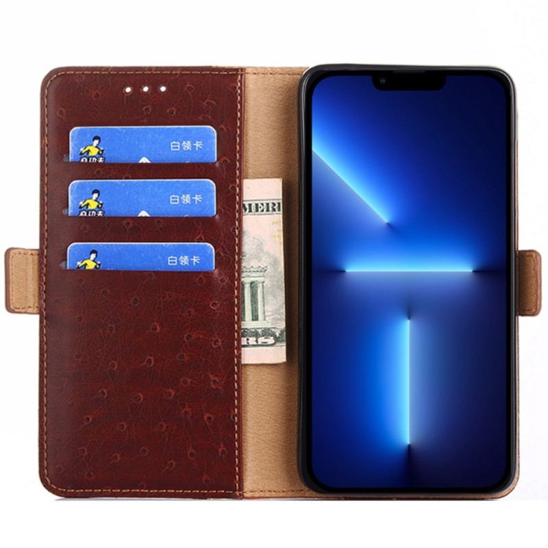 Kožna Futrola iPhone 14 Tekstura Nojeve Kože