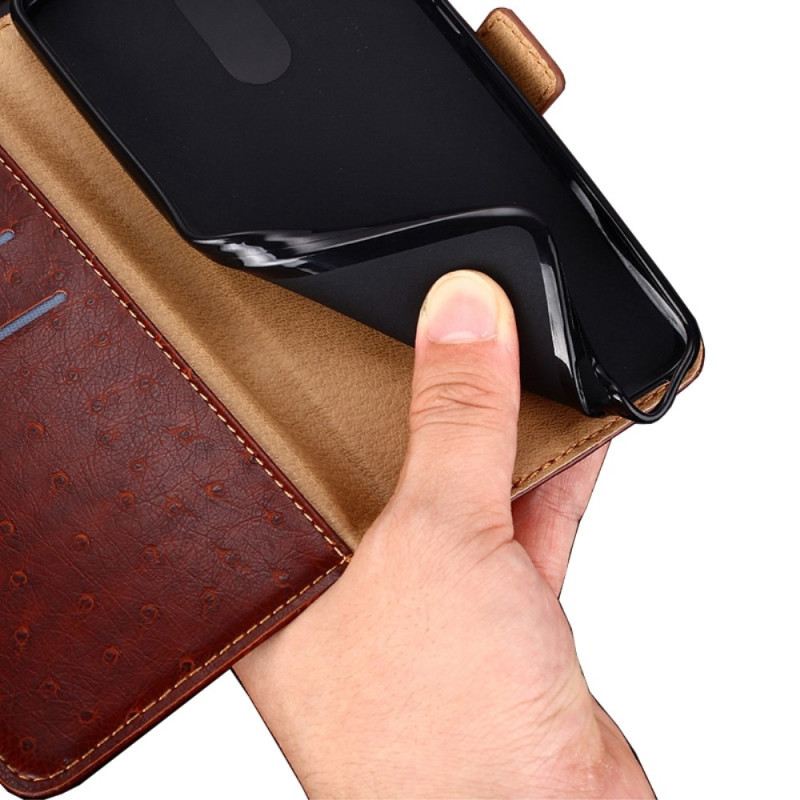 Kožna Futrola iPhone 14 Tekstura Nojeve Kože