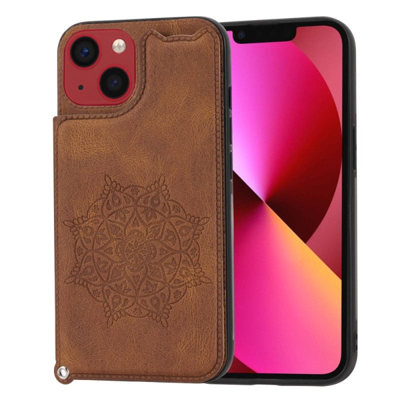 Maskica iPhone 14 Držač Kartice S Trakom Mandala