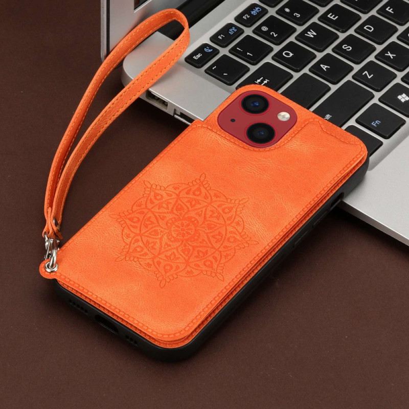 Maskica iPhone 14 Držač Kartice S Trakom Mandala