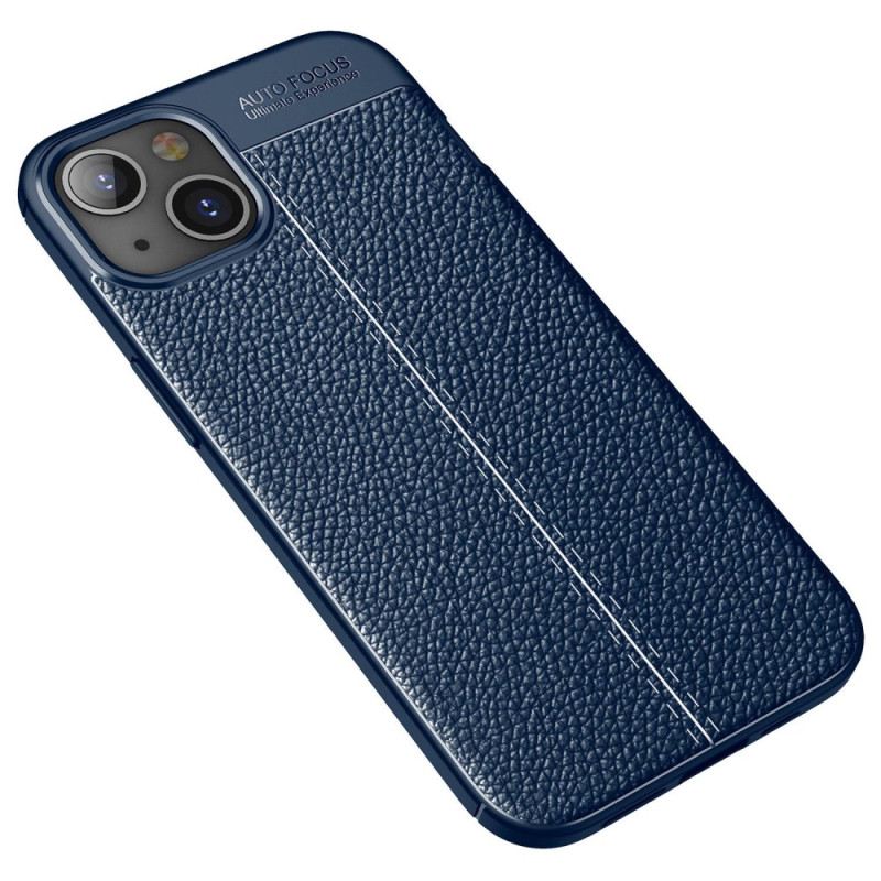 Maskica iPhone 14 Efekt Dvostruke Linije Litchi Kože