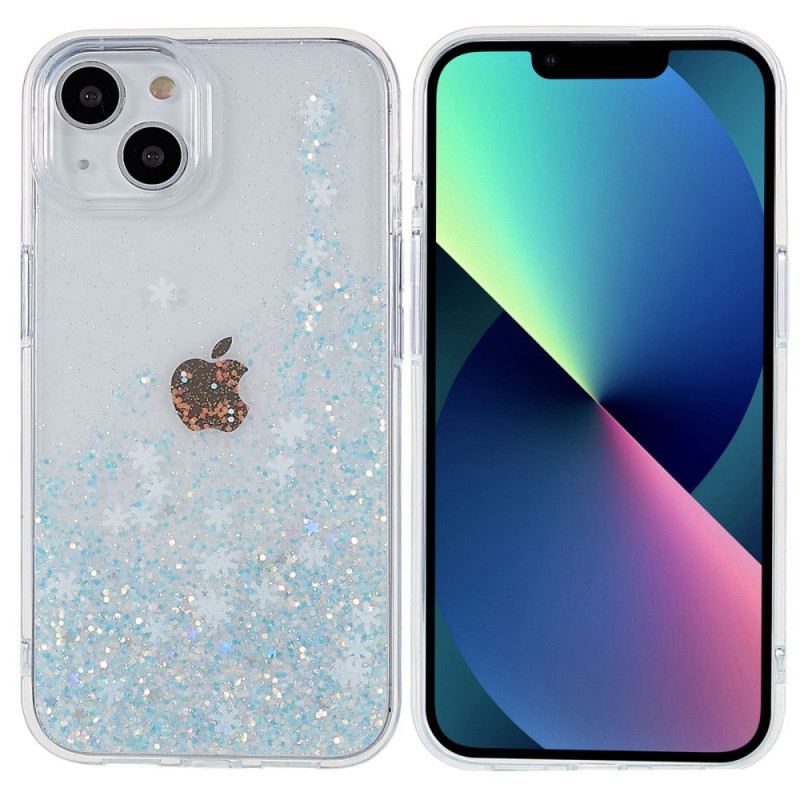 Maskica iPhone 14 Pahuljice Sa Šljokicama