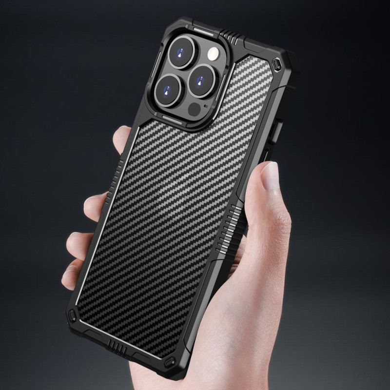 Maskica iPhone 14 Prozirna Karbonska Vlakna