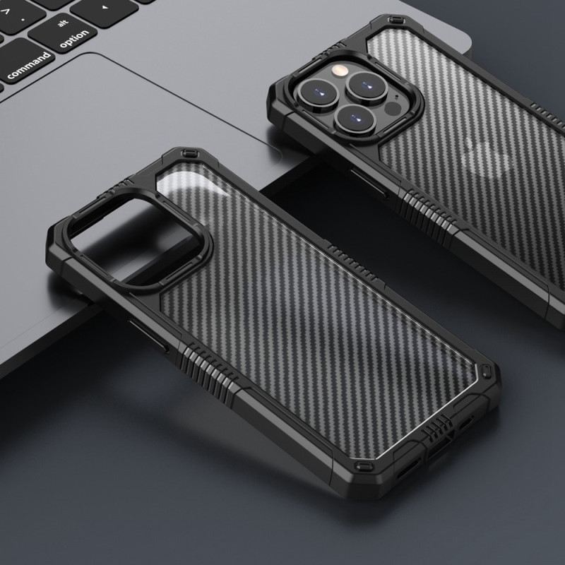 Maskica iPhone 14 Prozirna Karbonska Vlakna