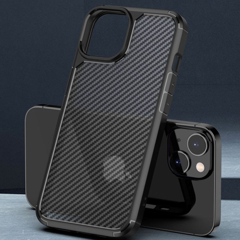 Maskica iPhone 14 Prozirna Karbonska Vlakna