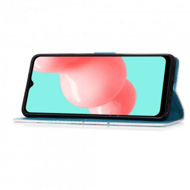 Kožna Futrola Samsung Galaxy A32 5G Zlatni Leptiri S Remenom