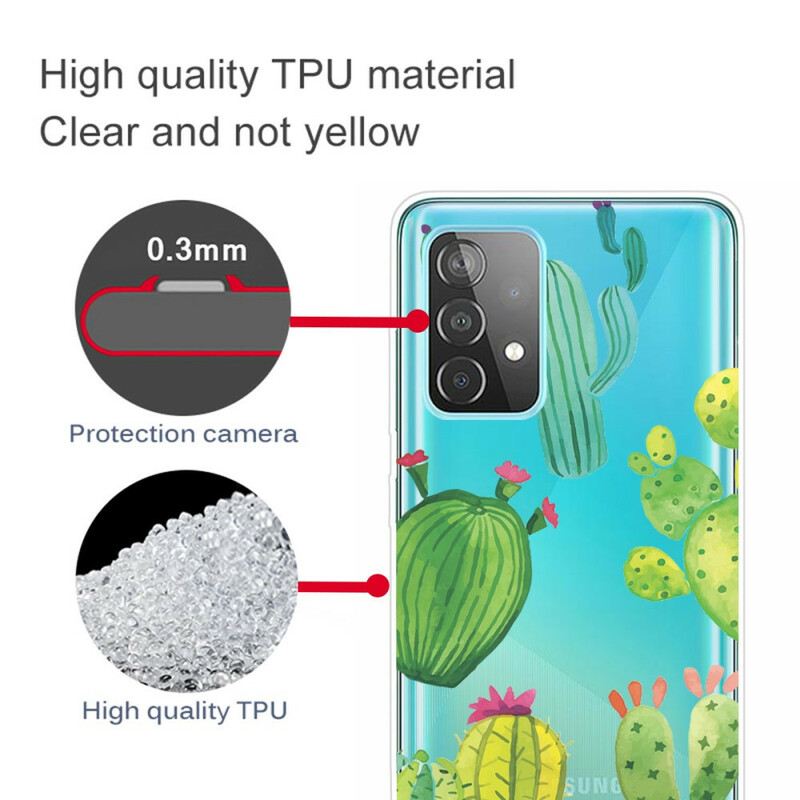 Maskica Samsung Galaxy A32 5G Akvarel Kaktusi