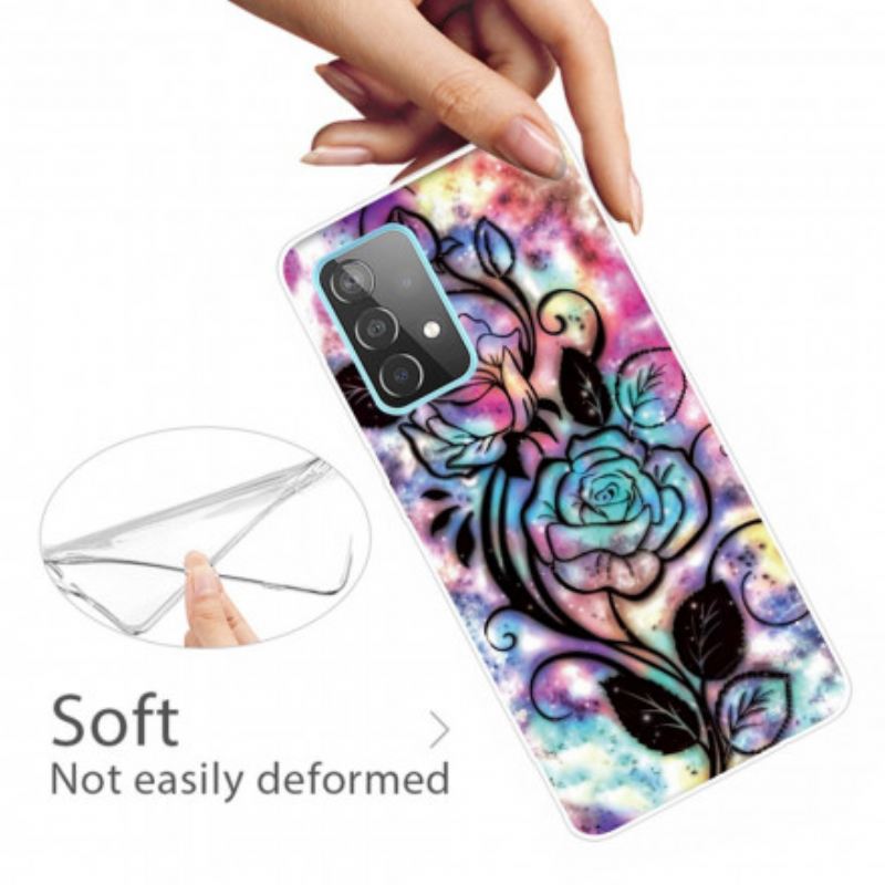 Maskica Samsung Galaxy A32 5G Grafički Cvijet