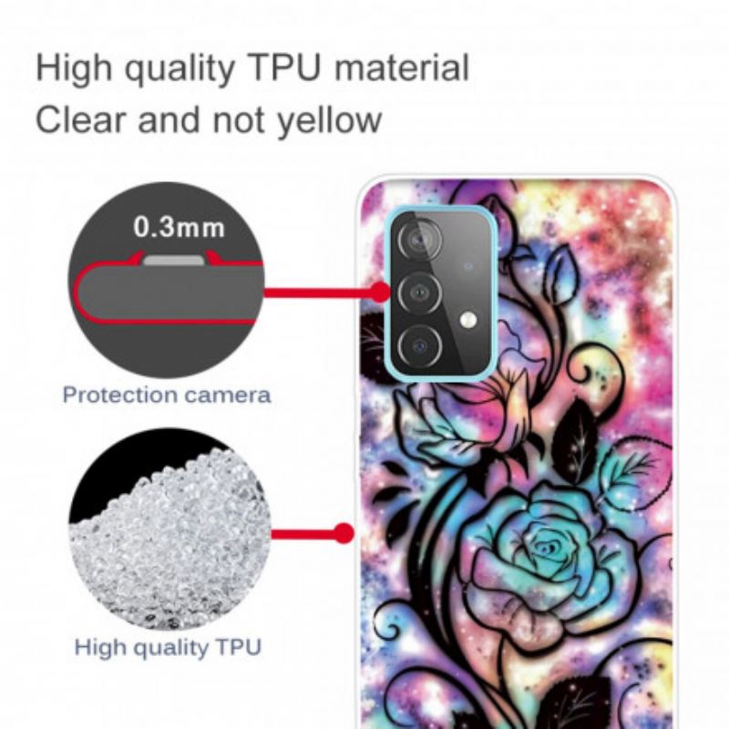 Maskica Samsung Galaxy A32 5G Grafički Cvijet