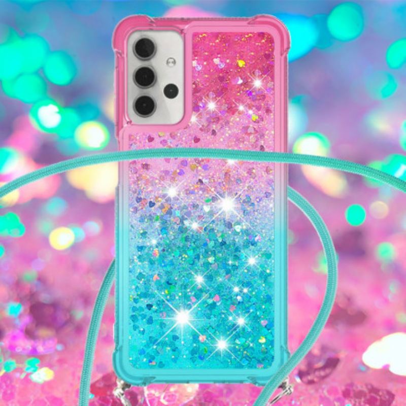 Maskica Samsung Galaxy A32 5G Silikonske Šljokice I Uzica