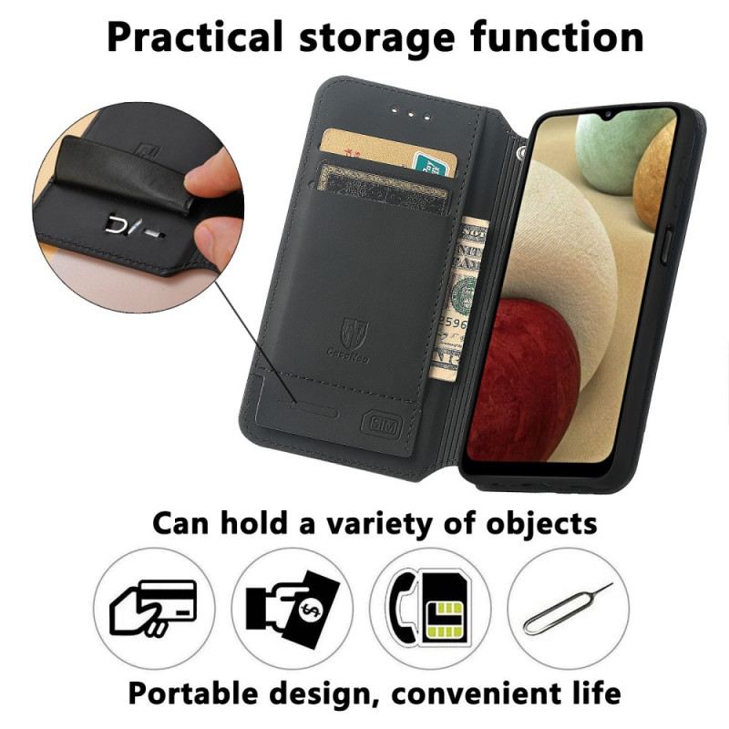 Flip Futrola Samsung Galaxy M12 / A12 Kožna Futrola Caseneo Rfid Dizajn