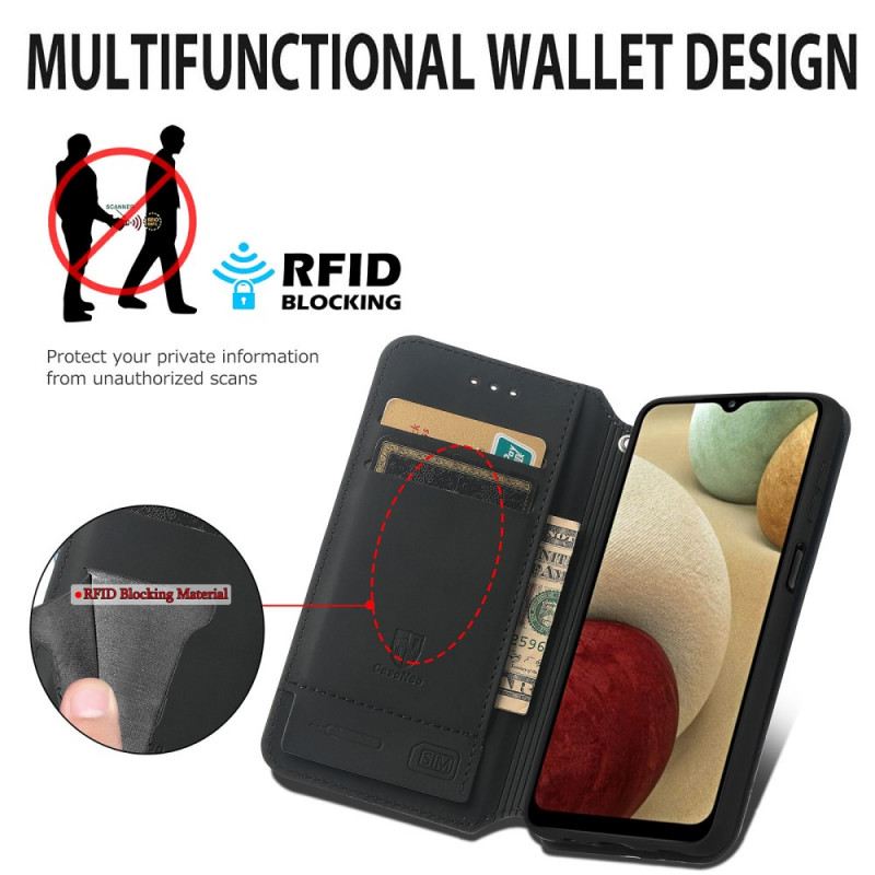 Flip Futrola Samsung Galaxy M12 / A12 Kožna Futrola Caseneo Rfid Dizajn