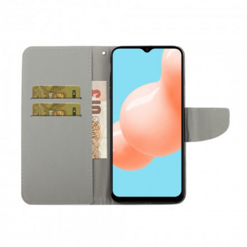 Futrola Samsung Galaxy M12 / A12 Šareno Pero S Remenom