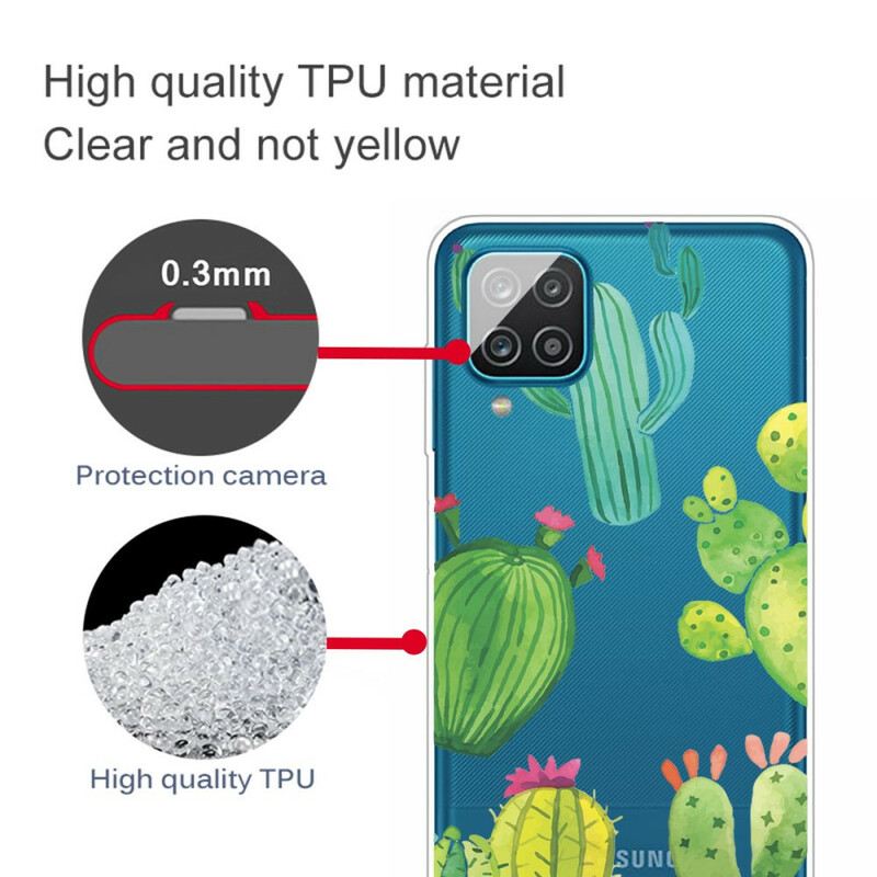 Maskica Samsung Galaxy M12 / A12 Akvarel Kaktusi