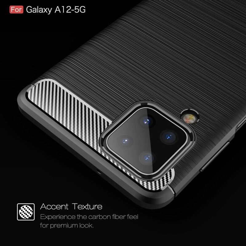 Maskica Samsung Galaxy M12 / A12 Brušena Karbonska Vlakna