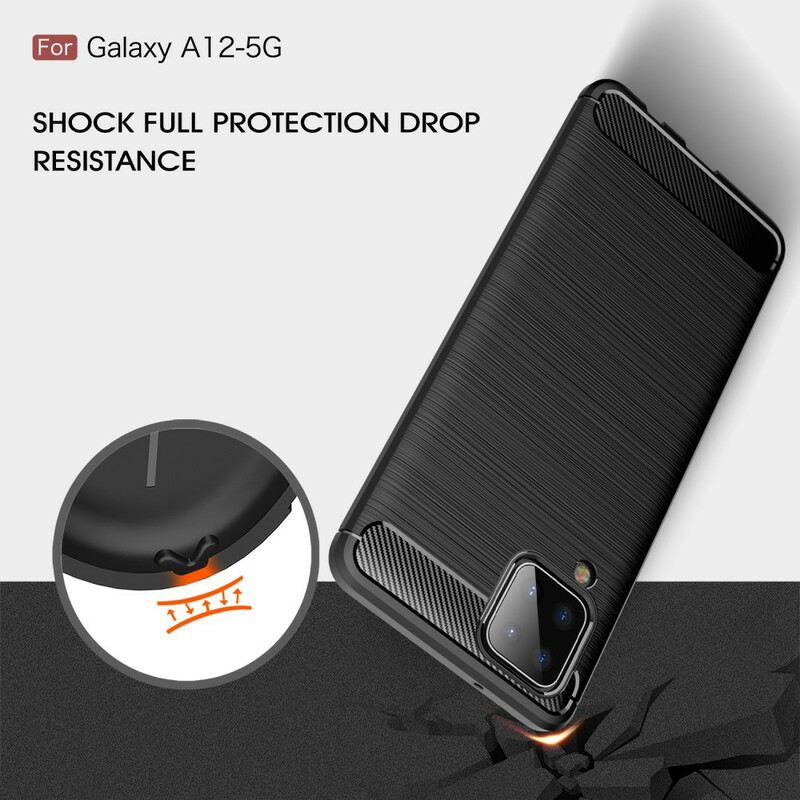 Maskica Samsung Galaxy M12 / A12 Brušena Karbonska Vlakna