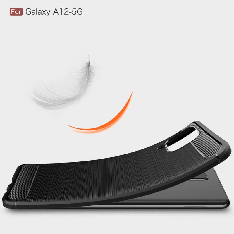 Maskica Samsung Galaxy M12 / A12 Brušena Karbonska Vlakna