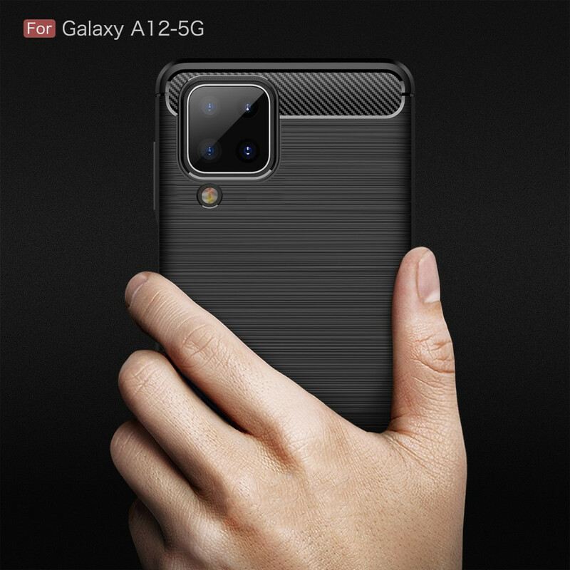 Maskica Samsung Galaxy M12 / A12 Brušena Karbonska Vlakna