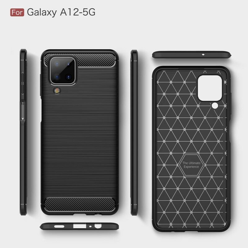 Maskica Samsung Galaxy M12 / A12 Brušena Karbonska Vlakna