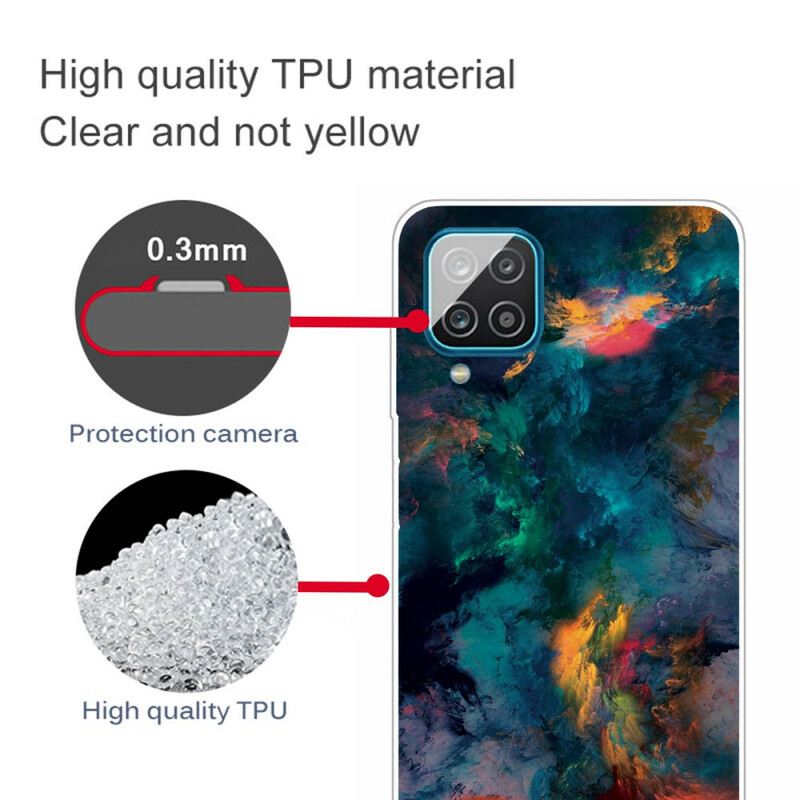 Maskica Samsung Galaxy M12 / A12 Šareni Oblaci