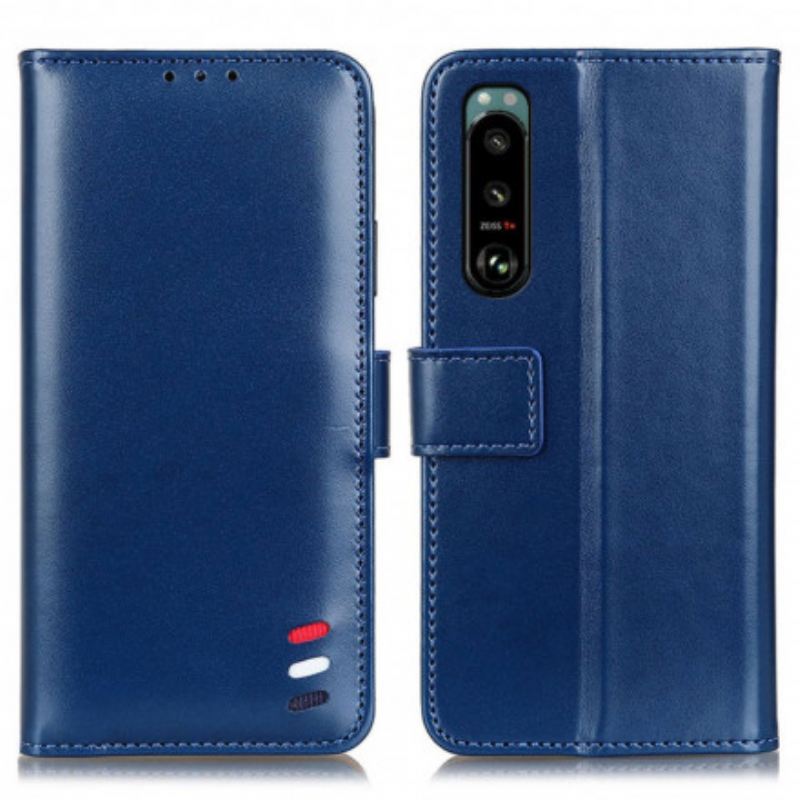 Futrola Sony Xperia 5 III Trobojni Kožni Efekt
