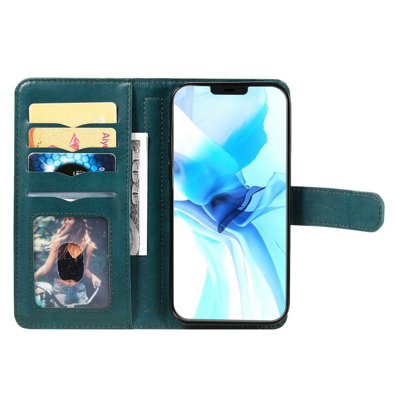 Kožna Futrola iPhone 12 / 12 Pro Višenamjenski Držač Za 10 Kartica