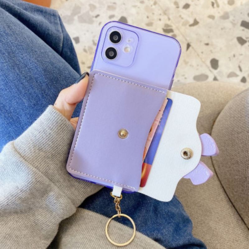 Maskica iPhone 12 / 12 Pro Držač Kartice S Privjeskom