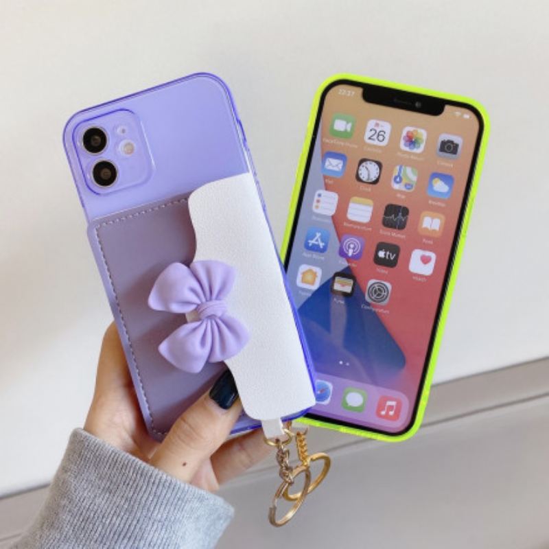 Maskica iPhone 12 / 12 Pro Držač Kartice S Privjeskom
