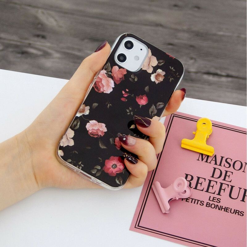 Maskica iPhone 12 / 12 Pro Fluorescentna Cvjetna Serija
