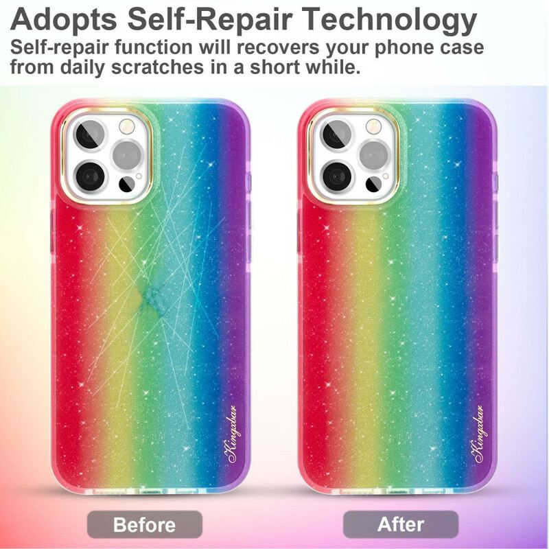 Maskica iPhone 12 / 12 Pro Kingxbar Višebojne Šljokice