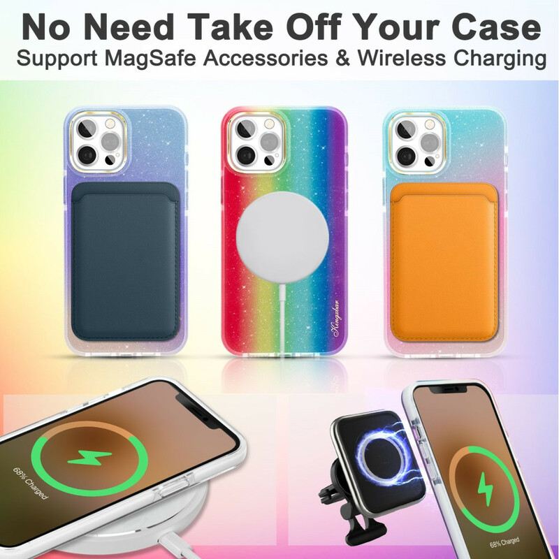 Maskica iPhone 12 / 12 Pro Kingxbar Višebojne Šljokice