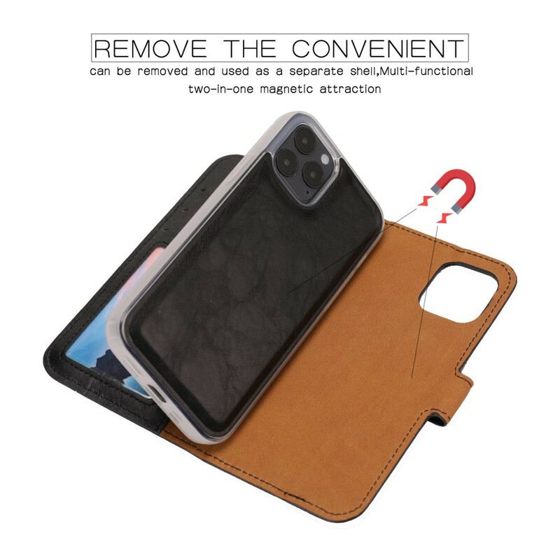 Maskica iPhone 12 / 12 Pro Odvojivi Stil Od Oštećene Kože