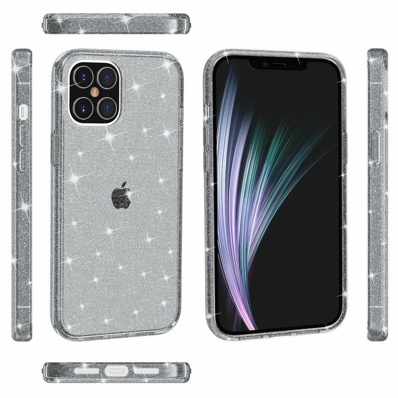 Maskica iPhone 12 / 12 Pro Prozirne Šljokice