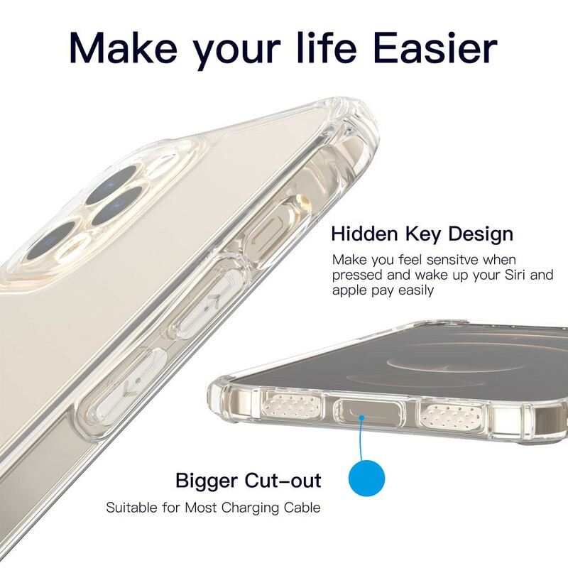 Maskica iPhone 12 / 12 Pro Prozirni Leeu Zaštitni Jastuci