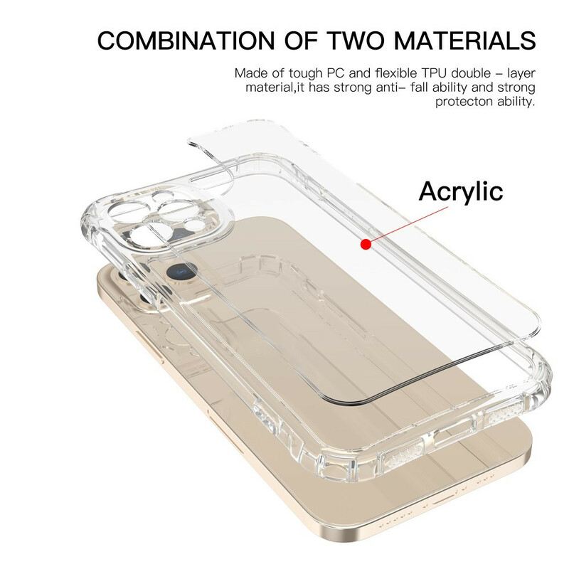 Maskica iPhone 12 / 12 Pro Prozirni Leeu Zaštitni Jastuci