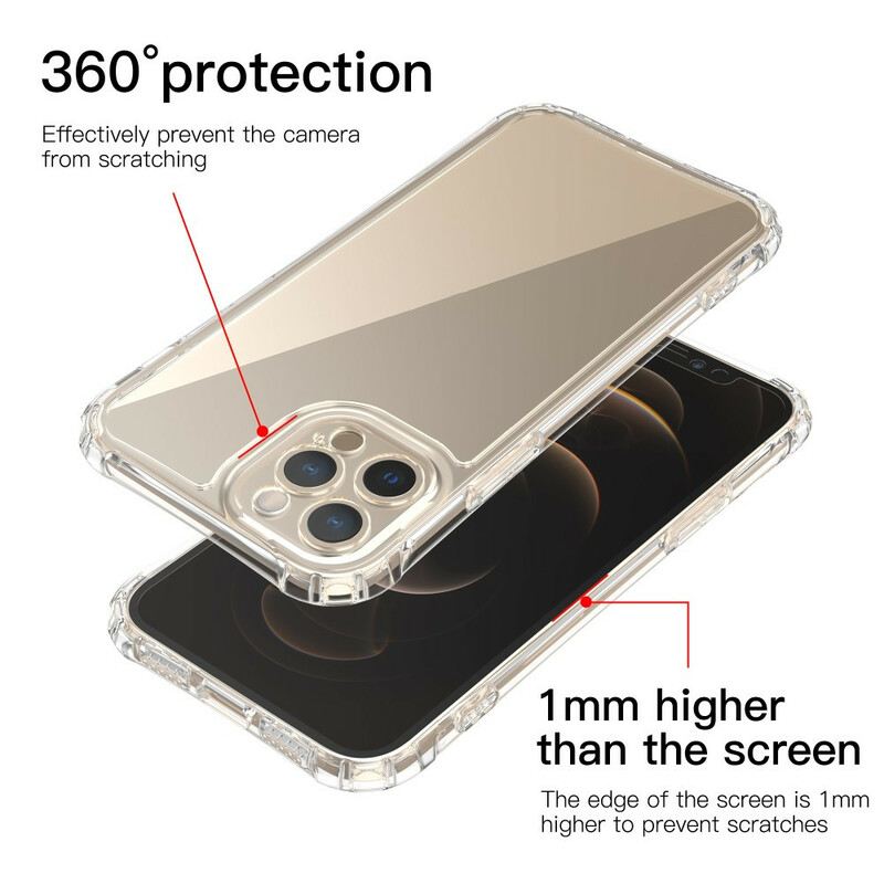 Maskica iPhone 12 / 12 Pro Prozirni Leeu Zaštitni Jastuci