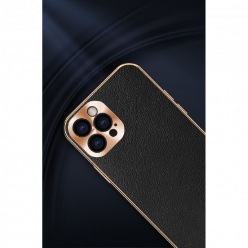 Maskica iPhone 12 / 12 Pro Zaštita Foto Modula Od Prave Kože