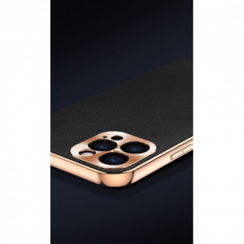 Maskica iPhone 12 / 12 Pro Zaštita Foto Modula Od Prave Kože