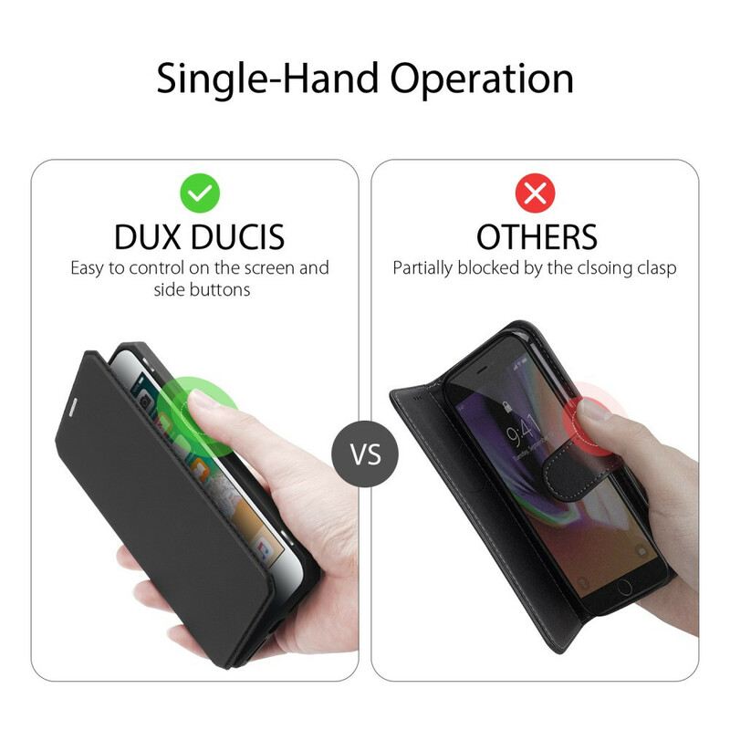 Flip Futrola iPhone SE 3 / SE 2 / 8 / 7 Kožna Futrola Koža Serije X Dux Ducis