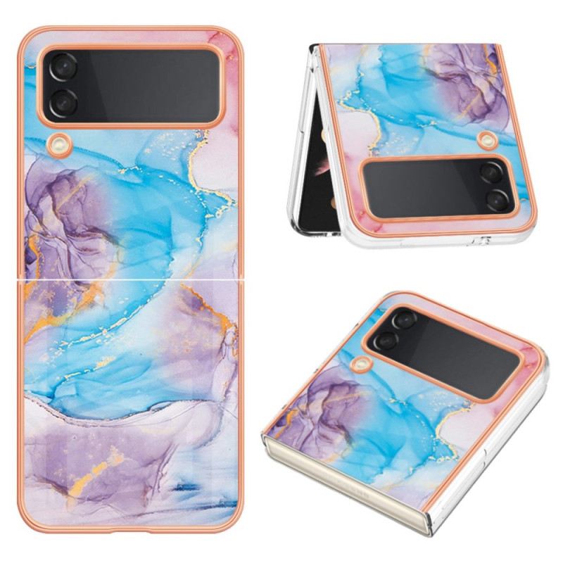 Flip Futrola Samsung Galaxy Z Flip 4 Kožna Futrola Dizajn Mramora