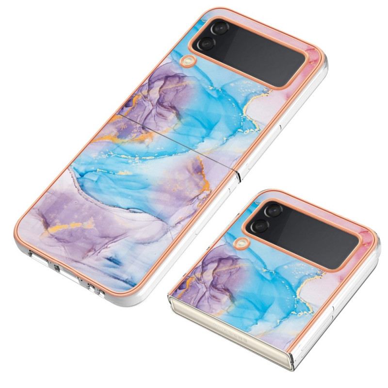 Flip Futrola Samsung Galaxy Z Flip 4 Kožna Futrola Dizajn Mramora