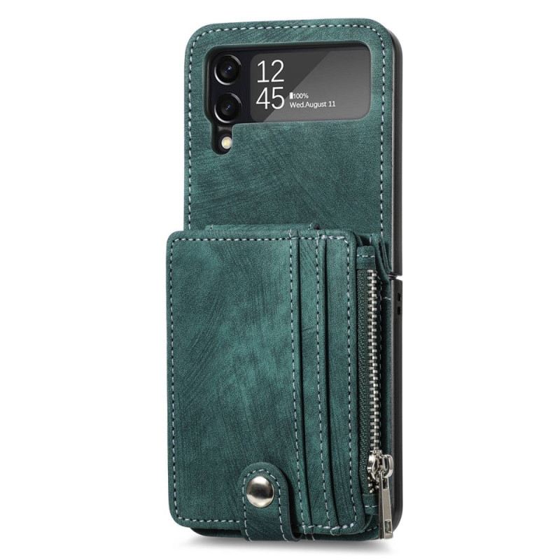 Flip Futrola Samsung Galaxy Z Flip 4 Kožna Futrola Držač Kartice / Novčanica