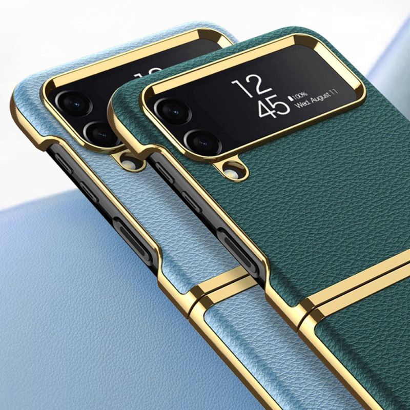 Flip Futrola Samsung Galaxy Z Flip 4 Kožna Futrola Gkk Litchi Efekt Kože