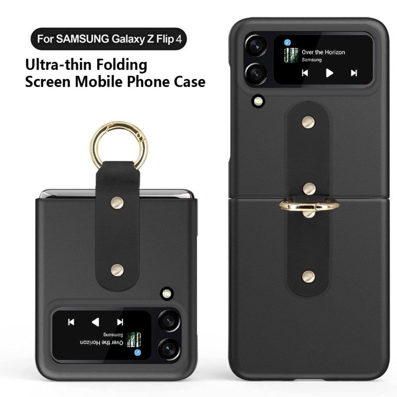 Flip Futrola Samsung Galaxy Z Flip 4 Kožna Futrola Metalni Prsten