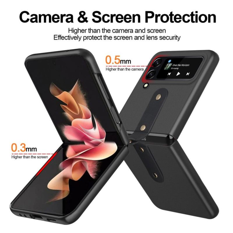 Flip Futrola Samsung Galaxy Z Flip 4 Kožna Futrola Metalni Prsten